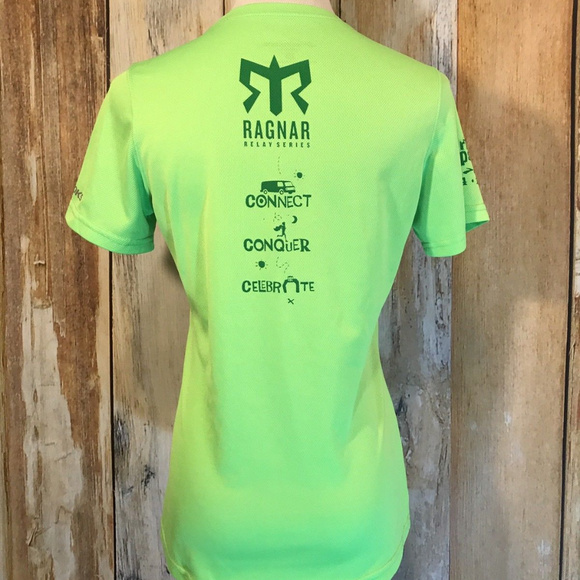 Brooks Neon Green Ragnar Relay Series Shirt 2014 - Picture 4 of 4